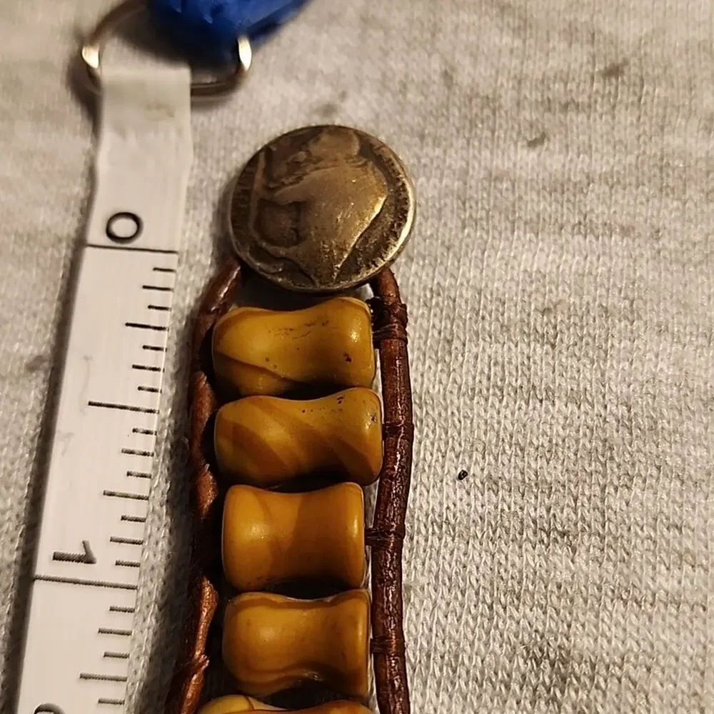 Men's Bracelet with Buffalo Button